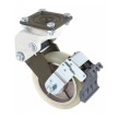Quiet-Roll Shock-Absorbing Plate Casters