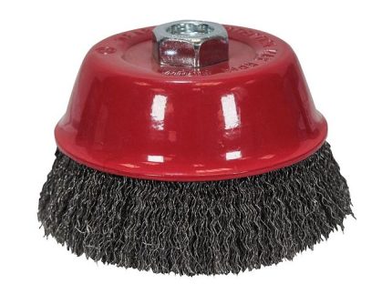 CUP WIRE BRUSH CRIMPED 100MM  M14