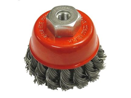CUP WIRE BRUSH TWISTED 65MM M10