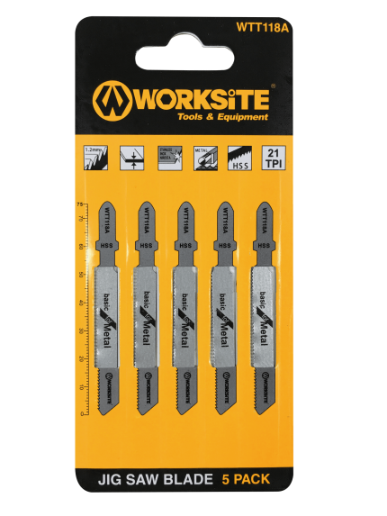 WORKSITE JIG SAW BLADE FOR ALUMINIUM (5PCS)