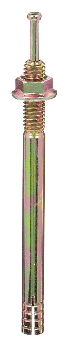 APPROVED VENDOR Hammer Drive Pin Anchor: 3/8 in Dia, 4 3/4 in Overall Lg, Flat, Steel, Steel, 25 PK