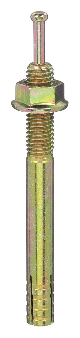 APPROVED VENDOR Hammer Drive Pin Anchor: 3/8 in Dia, 2 3/8 in Overall Lg, Flat, Steel, Steel, 25 PK