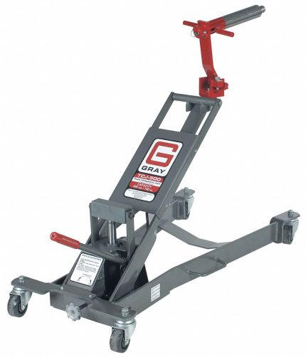 GRAY Transmission Jack: Clutch Jack, Hydraulic, 0.15 ton Load Capacity, Steel, Manual Handle, Spline