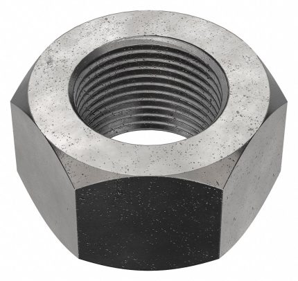 Hex Nut: 1"-14 Thread, 1 15/32 in Hex Wd, 55/64 in Hex Ht, Steel, Grade 5, Black Oxide, 5 PK