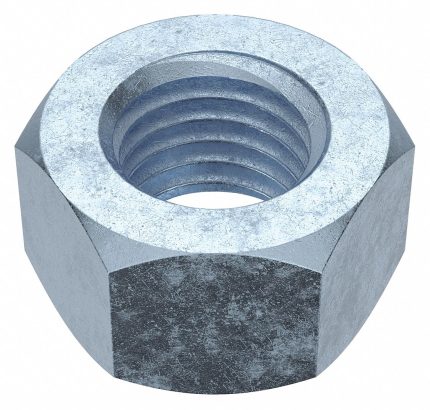 Hex Nut: 3/4"-10 Thread, 1 7/64 in Hex Wd, 41/64 in Hex Ht, Steel, Grade 5, Zinc Plated, 20 PK
