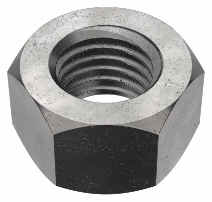 Hex Nut: 3/4"-10 Thread, 1 7/64 in Hex Wd, 41/64 in Hex Ht, Steel, Grade 8, Black Oxide, 20 PK