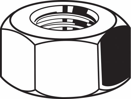 Hex Nut: 3/4"-16 Thread, 1 7/64 in Hex Wd, 41/64 in Hex Ht, Steel, Grade 8, Zinc Yellow, 20 PK