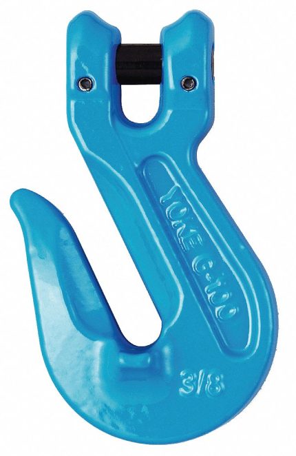 YOKE Grab Hook: 5,700 lb Working Load Limit, 100 Hook Grade, Steel, 5/16 in Hook Opening Wd, Clevis