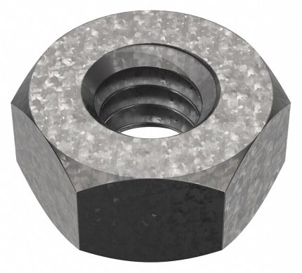 Hex Nut: 1/4"-20 Thread, 7/16 in Hex Wd, 7/32 in Hex Ht, Steel, Grade 2, 5,500 PK