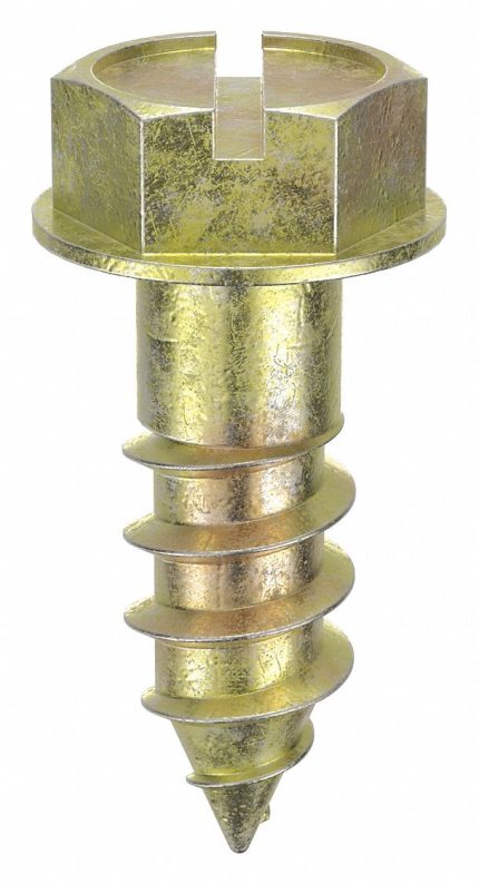 APPROVED VENDOR Concrete Anchor Screw: 3/4 in Overall Lg, 1/4 in Dia, Steel, External Hex, 100 PK