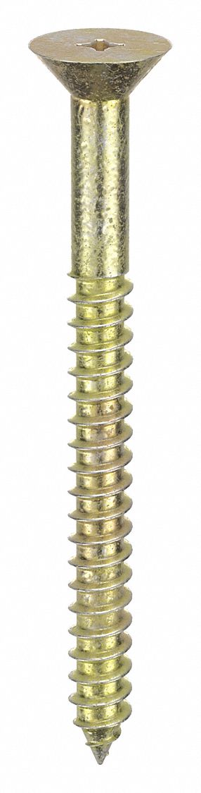 APPROVED VENDOR Concrete Anchor Screw: 3 in Overall Lg, 1/4 in Dia, Steel, Phillips, Flat, 100 PK