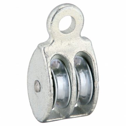 PEERLESS Pulley Block: Fixed, Lifting/Pulling, 3/8 in Compatible Rope Dia, Fibrous Rope, Fixed Eye