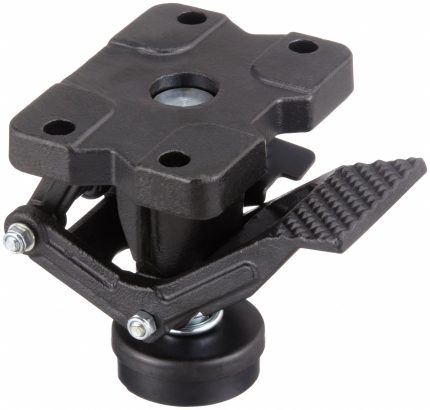 APPROVED VENDOR Floor Lock: For 6 in Wheel Dia, 6 1/2 in Floor Lock Retracted Ht, Steel
