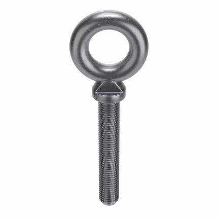 Machinery Eye Bolt: With Shoulder, Steel, Plain, 1"-8 Thread Size, 6 in Thread Lg, 6 in Shank Lg