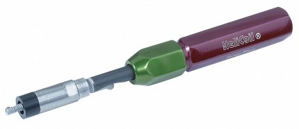 HELI-COIL Installation Tool: Threaded Mandrel for Tangless Inserts, Helical Inserts, Steel
