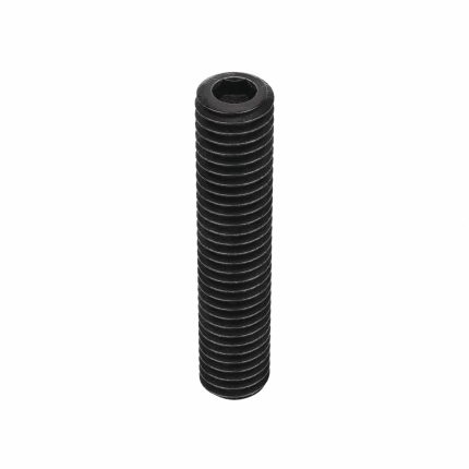 Socket Set Screw: 7/16"-14 Thread Size, 2 1/4 in Overall Lg, Cup pt, Alloy Steel, Black Oxide, 10 PK