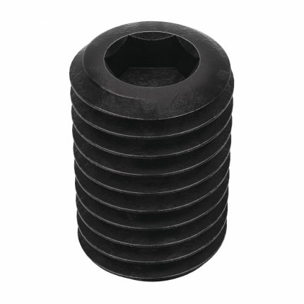 Socket Set Screw: 5/8"-11 Thread Size, 1 in Overall Lg, Cup pt, Alloy Steel, Black Oxide, 10 PK