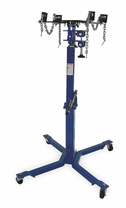 WESTWARD Transmission Lift: Transmission Jack, Mechanical, 0.35 ton Load Capacity, Steel, Chain