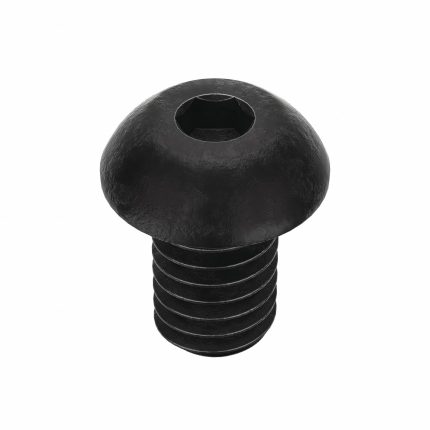 Socket Head Cap Screw: 5/16"-18 Thread Size, 1/2 in Lg, Button, Black Oxide, Steel, 100 PK