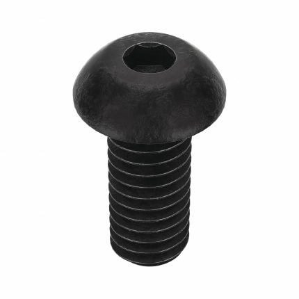 Socket Head Cap Screw: 5/16"-18 Thread Size, 3/4 in Lg, Button, Black Oxide, Steel, 100 PK