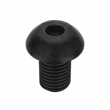 Socket Head Cap Screw: 5/16"-24 Thread Size, 1/2 in Lg, Button, Black Oxide, Steel, 100 PK