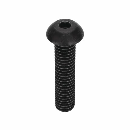 Socket Head Cap Screw: 3/8"-16 Thread Size, 1 3/4 in Lg, Button, Black Oxide, Steel, 25 PK