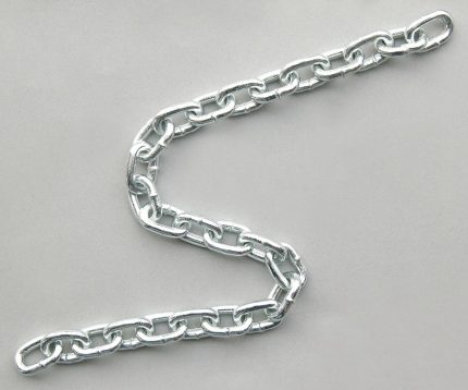 DAYTON Straight Chain: 1/8 in Trade Size, Carbon Steel, 700 lb Working Load Limit, Straight, Welded