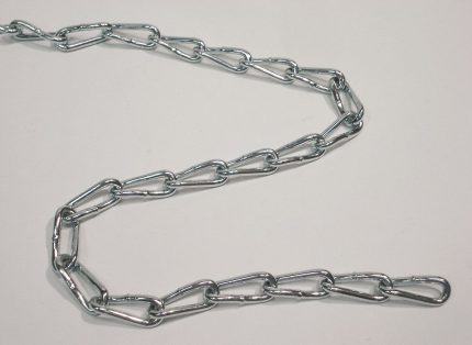 DAYTON Twist Chain: 3/64 in Trade Size, Carbon Steel, 415 lb Working Load Limit, Twist, Galvanized