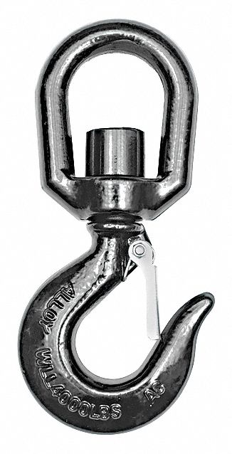 DAYTON Slip Hook: 4,000 lb Working Load Limit, 80 Hook Grade, Alloy Steel, 5/8 in Material Thick