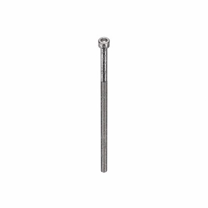 Socket Head Cap Screw: #8-32 Thread Size, 4 in Lg, Std, Plain, Stainless Steel, 18-8, 9/64 in Drive