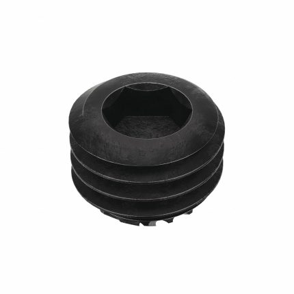 Socket Set Screw: 1/4"-28 Thread Size, 3/16 in Overall Lg, Knurled Cup pt, Alloy Steel, 100 PK