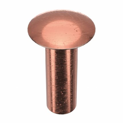 Binding Post: #8-32 Thread Size, 5/8 in Brl Lg, 13/64 in Brl Dia, Copper, Plain, Truss Brl Hd, 2 PK