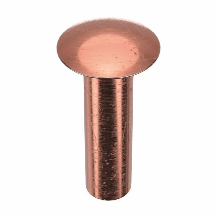Binding Post: #8-32 Thread Size, 3/4 in Brl Lg, 13/64 in Brl Dia, Copper, Plain, Truss Brl Hd, 2 PK