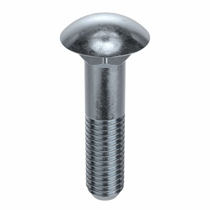 Carriage Bolt: Square, Steel, Grade 2, Zinc Plated, 1/2"-13 Thread Size, 1 1/2 in lg, Inch, 50 PK