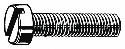 Tapping Sheet Metal Screw: #4 Size, 5/8 in Lg, Steel, Zinc Plated, Pan, SMS, ASME B18.6.3, 100 PK
