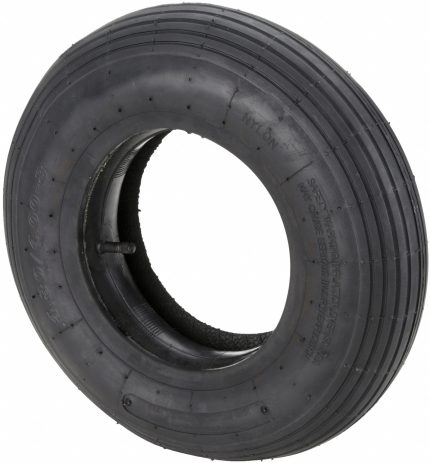APPROVED VENDOR Replacement Tire and Inner Tube Kit: 3 25/32 in Tire Wd, Rubber, Ribbed, 4.00-8
