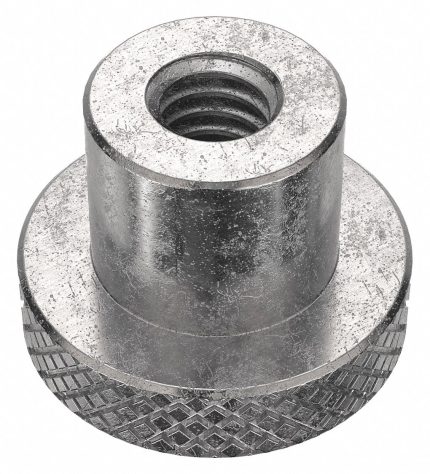 Thumb Nut: #8-32 Thread Size, Stainless Steel, 18-8, Plain, Round, 1/8 in Head Ht, 5 PK