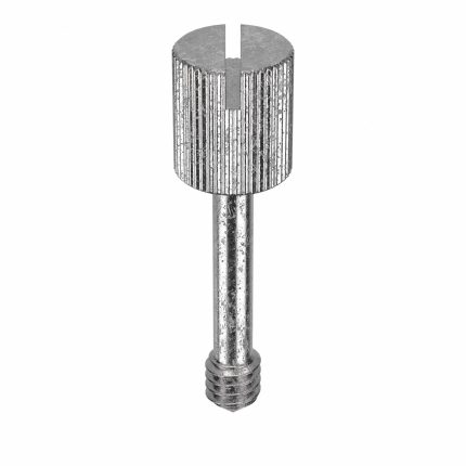 Captive Panel Screw: 1/4"-20 Thread Size, 11/16 in Lg, 5/16 in Min Thread Lg, Knurled, Plain, 5 PK