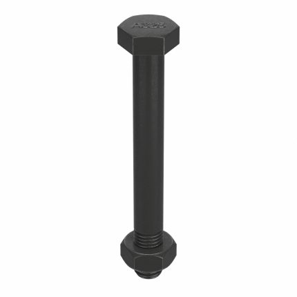 Structural Bolt: Steel, A325 Type 1, Black Oxide, 1"-8 Thread Size, 7 1/2 in lg, 5 3/4 in Grip Size