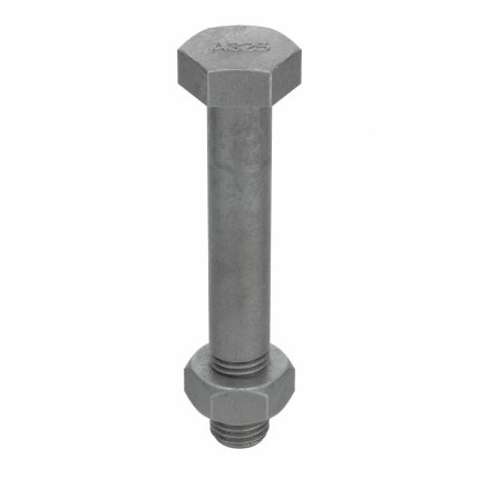 Structural Bolt: Steel, A325 Type 1, Hot Dipped Galvanized, 1"-8 Thread Size, 7 1/2 in lg