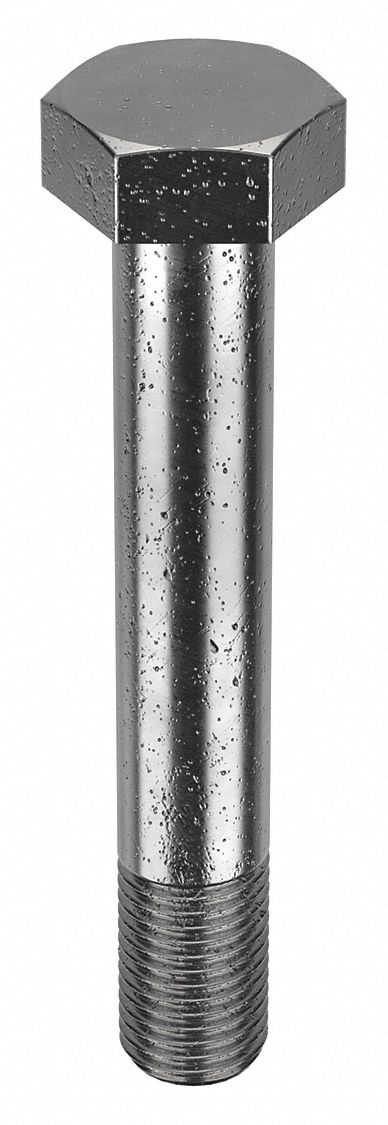 Structural Bolt: Steel, A325 Type 1, Black Oxide, 1 1/8"-7 Thread Size, 8 in lg, 2 in Min Thread Lg