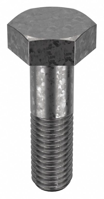 Structural Bolt: Steel, A325 Type 1, Hot Dipped Galvanized, 5/8"-11 Thread Size, 2 1/4 in lg