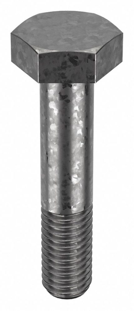 Structural Bolt: Steel, A325 Type 1, Hot Dipped Galvanized, 1/2"-13 Thread Size, 2 1/2 in lg
