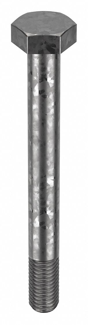 Structural Bolt: Steel, A325 Type 1, Hot Dipped Galvanized, 3/4"-10 Thread Size, 6 1/2 in lg
