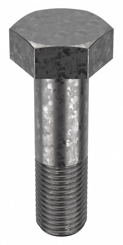 Structural Bolt: Steel, A325 Type 1, Hot Dipped Galvanized, 1 1/4"-7 Thread Size, 4 1/2 in lg