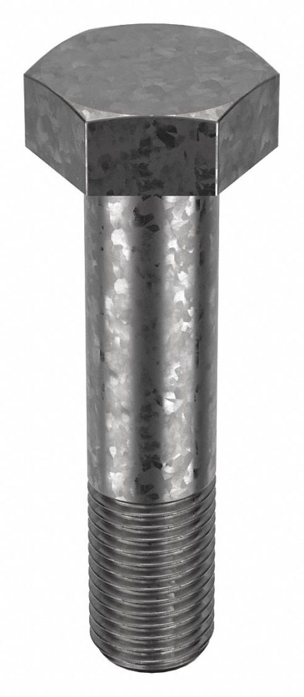 Structural Bolt: Steel, A325 Type 1, Hot Dipped Galvanized, 1 1/4"-7 Thread Size, 5 1/2 in lg