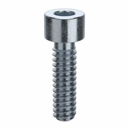 Socket Head Cap Screw: #6-32 Thread Size, 1/2 in Lg, Std, Zinc Plated, Steel, 7/64 in Drive, 100 PK