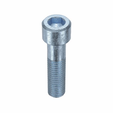 Socket Head Cap Screw: 5/8"-11 Thread Size, 2 1/2 in Lg, Std, Zinc Plated, Steel, 1/2 in Drive, 5 PK