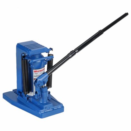 WESTWARD Hydraulic Toe Jack: Steel, Manual Handle, Mechanical, 5 ton Load Capacity, 7/8 in Min Lift