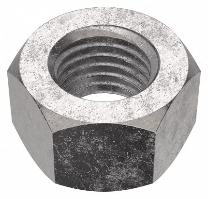 Hex Nut: 1"-8 Thread, 1 15/32 in Hex Wd, 55/64 in Hex Ht, Stainless Steel, 316, Plain, 5 PK
